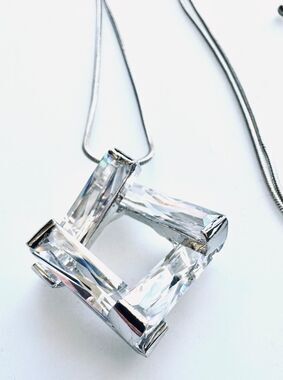 Clear Silver Necklace Hypoallergenic Snake Chain #7014